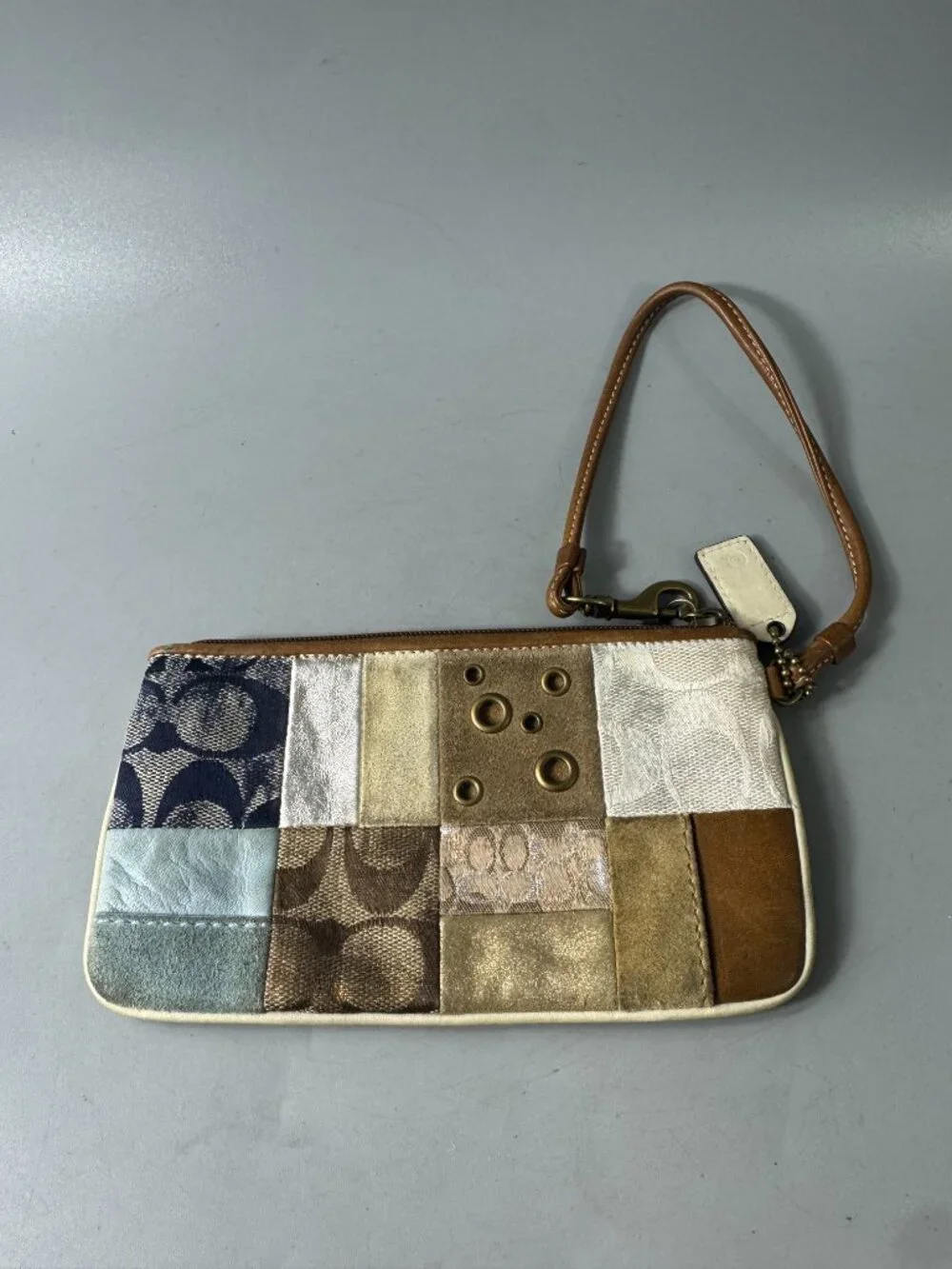 Authentic Vintage Coach Patchwork Wristlet
